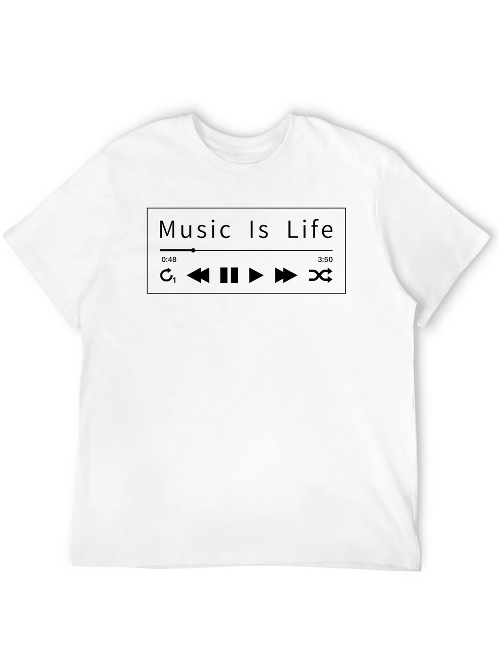 Music is Life T-Shirt - Black Graphic Tee