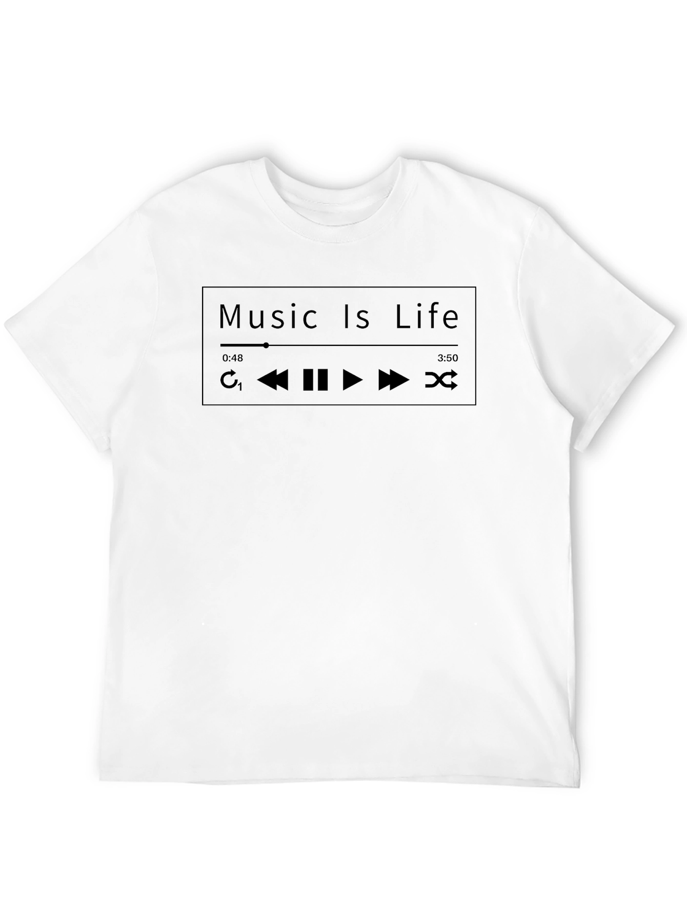 Music is Life T-Shirt - Black Graphic Tee
