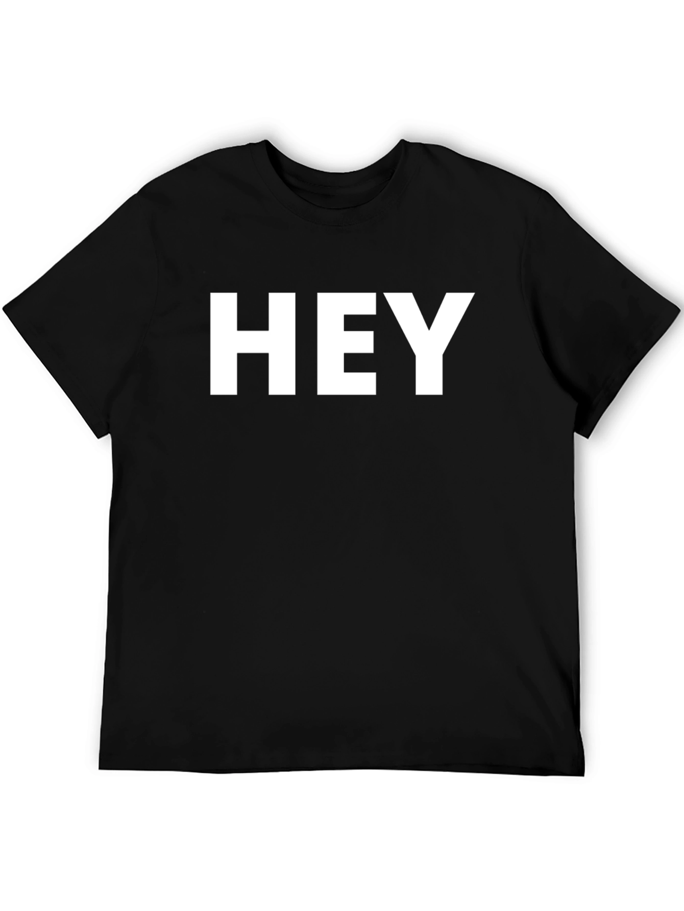 HEY Graphic Tee - Black Short Sleeve Casual Shirt