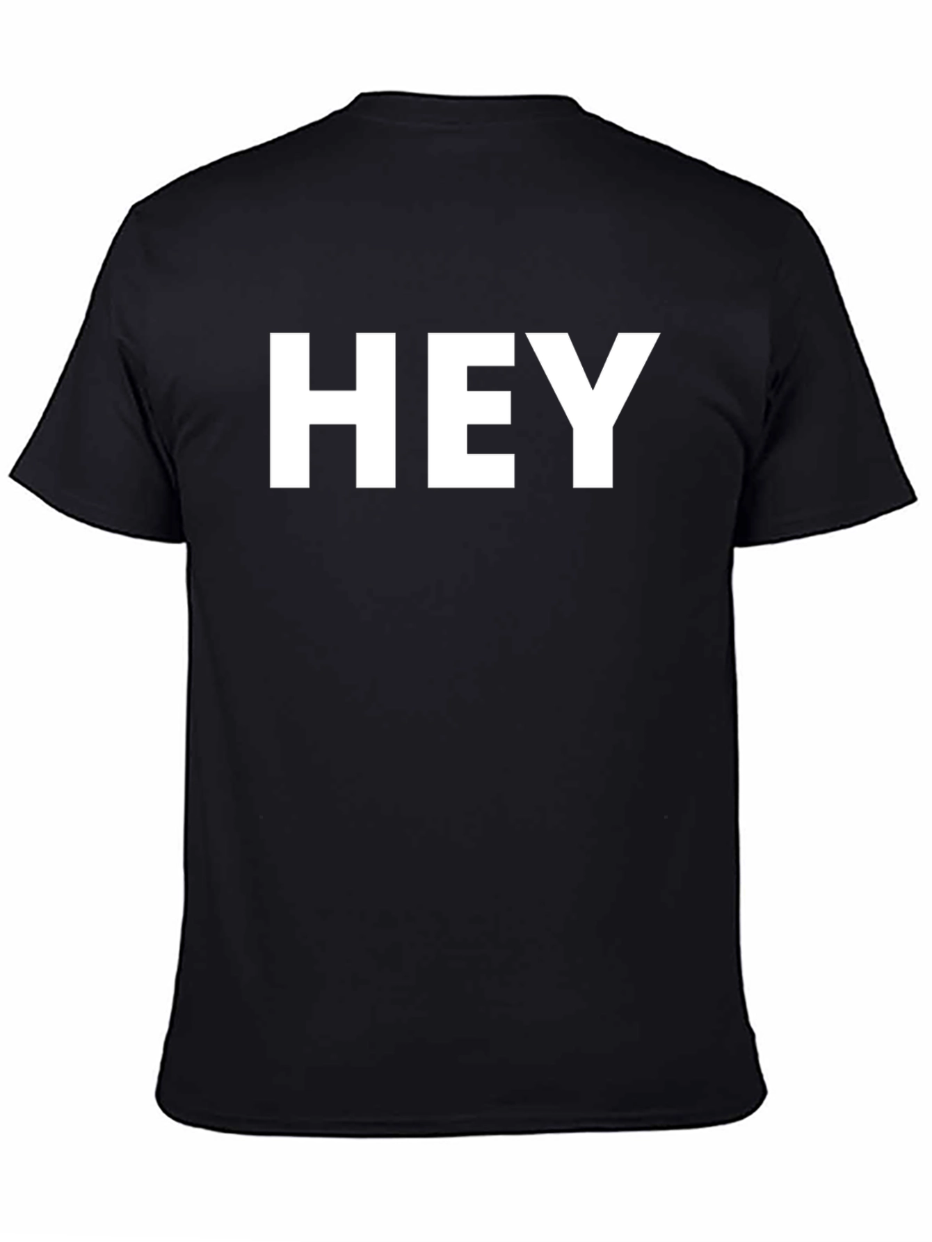 HEY Graphic Tee - Black Short Sleeve Casual Shirt