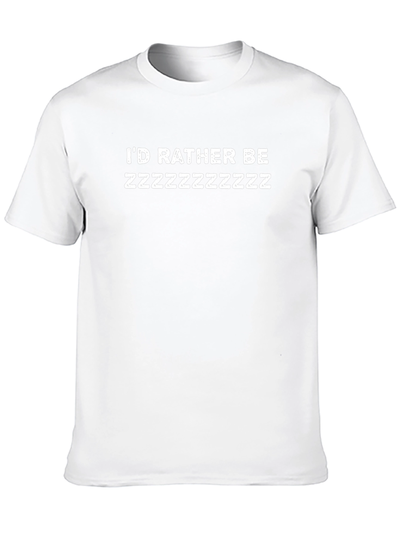 Id Rather Be Zzzzzz Black T-Shirt