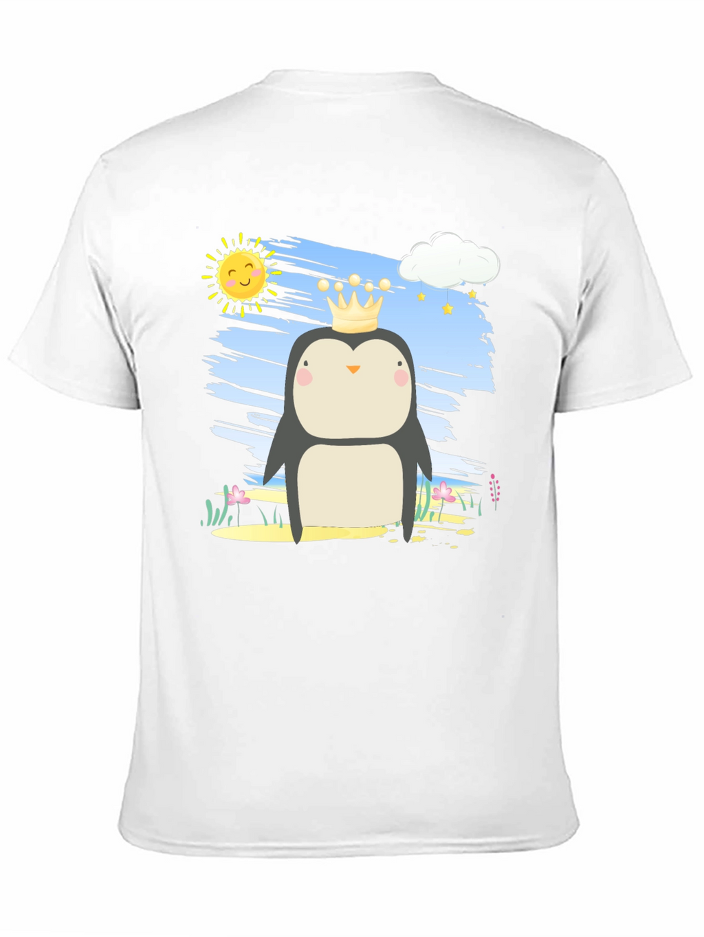 Penguin Prince T-Shirt - Cartoon Graphic Tee