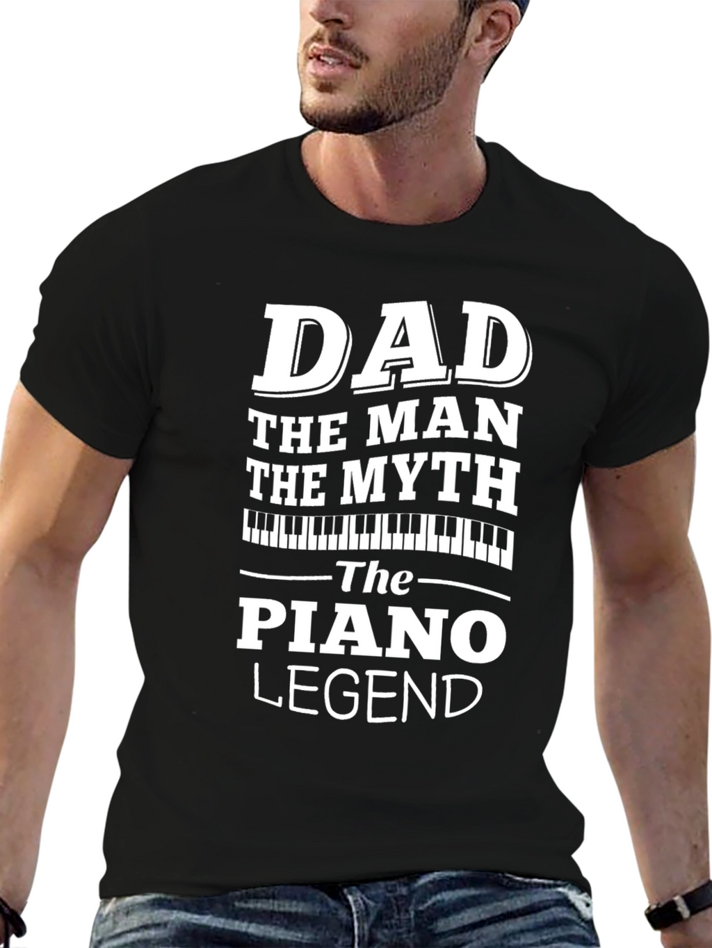 Dad Piano Legend Graphic T-Shirt