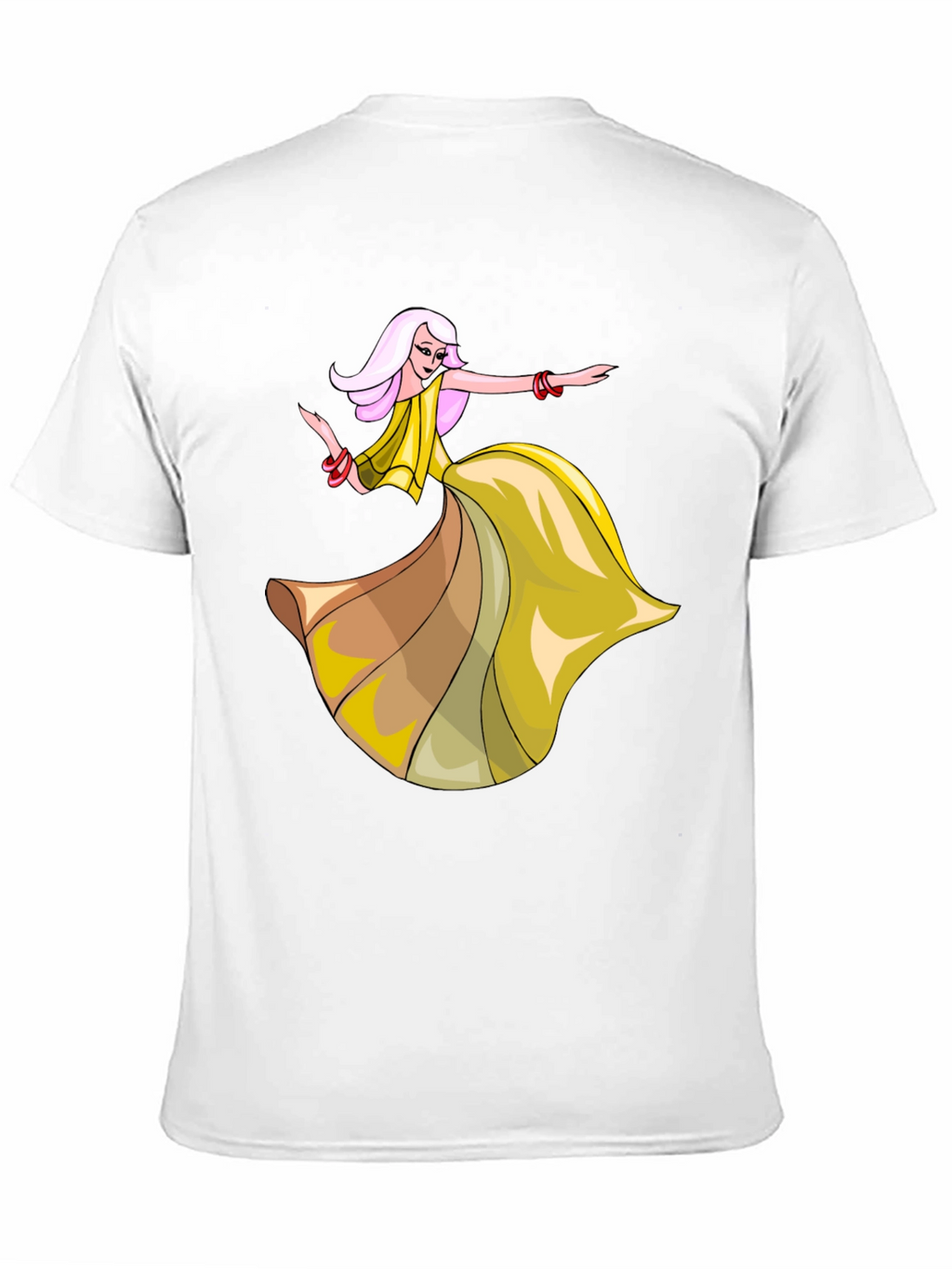 Stylish Black T-Shirt with Dancing Woman Graphic