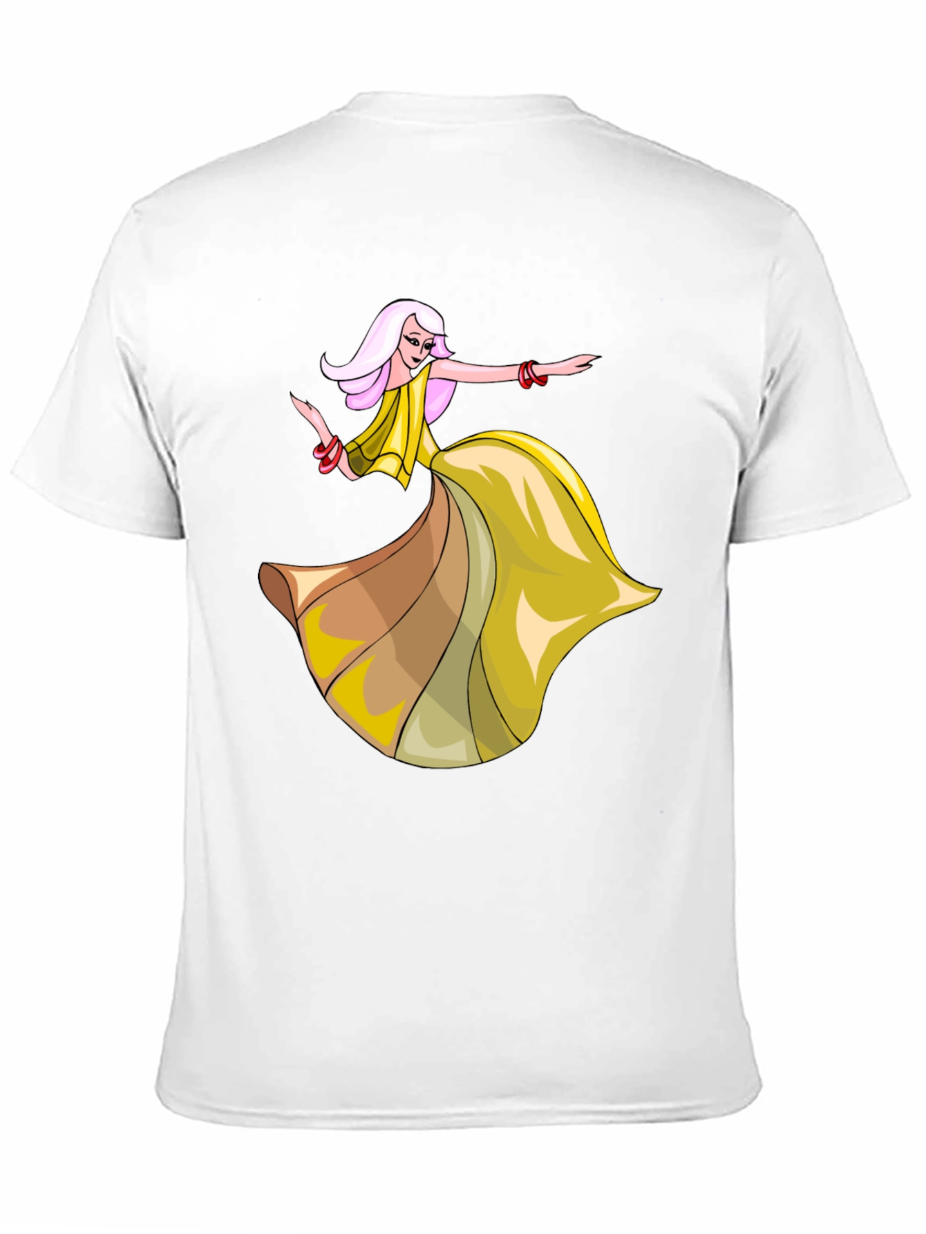 Stylish Black T-Shirt with Dancing Woman Graphic