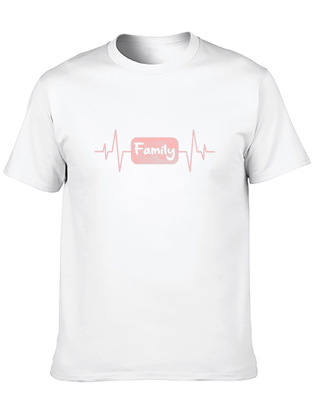 Family Heartbeat T-Shirt - Black