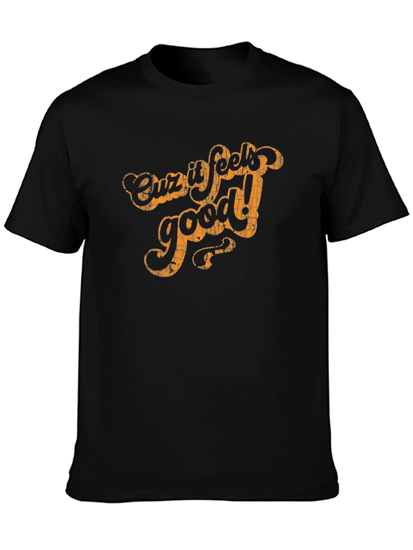 Cuz It Feels Good Black Graphic Tee