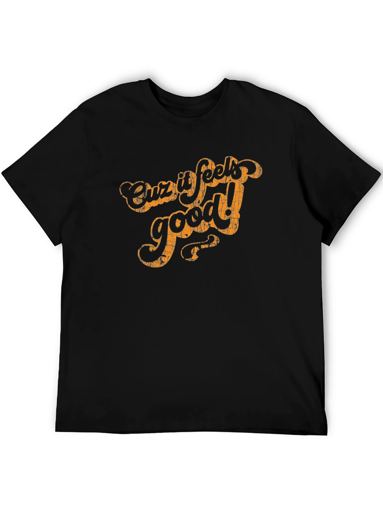 Cuz It Feels Good Black Graphic Tee
