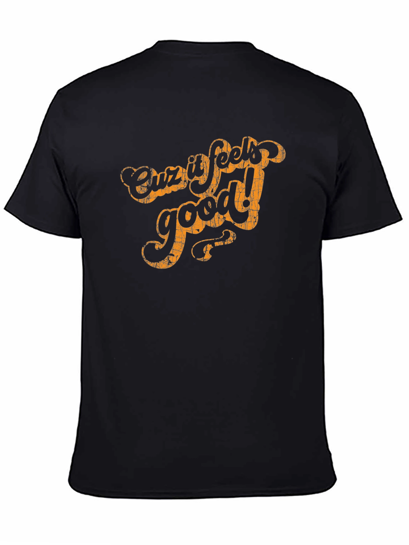 Cuz It Feels Good Black Graphic Tee