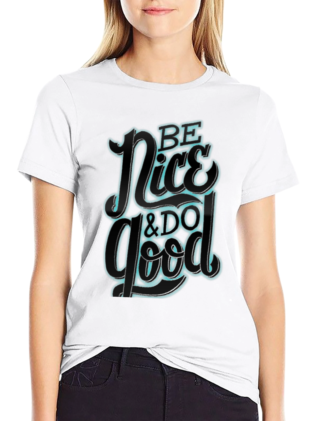 Be Nice & Do Good Graphic Tee - Black Casual Shirt