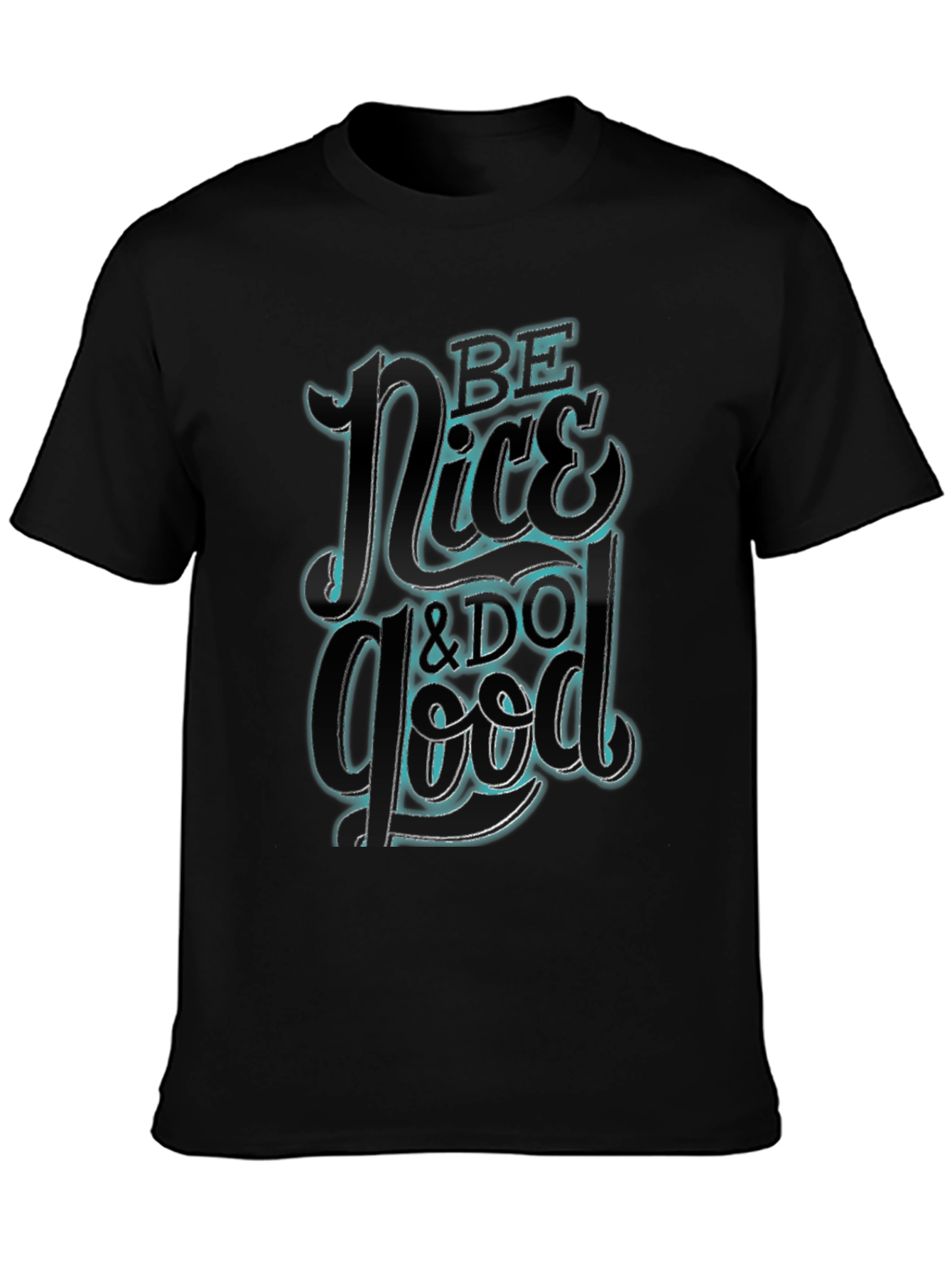 Be Nice & Do Good Graphic Tee - Black Casual Shirt
