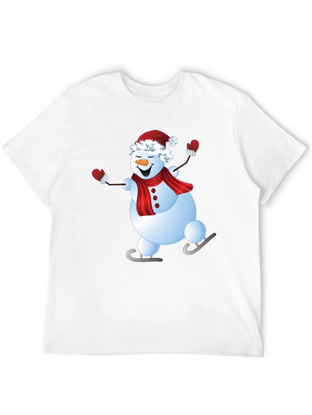 Snowman Ice Skating Holiday Graphic Tee
