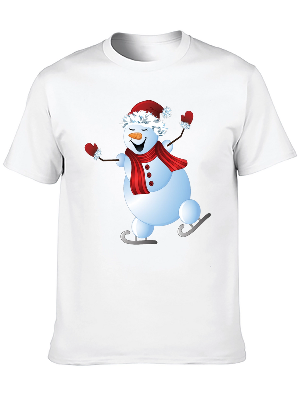 Snowman Ice Skating Holiday Graphic Tee