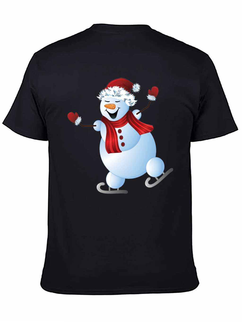 Snowman Ice Skating Holiday Graphic Tee