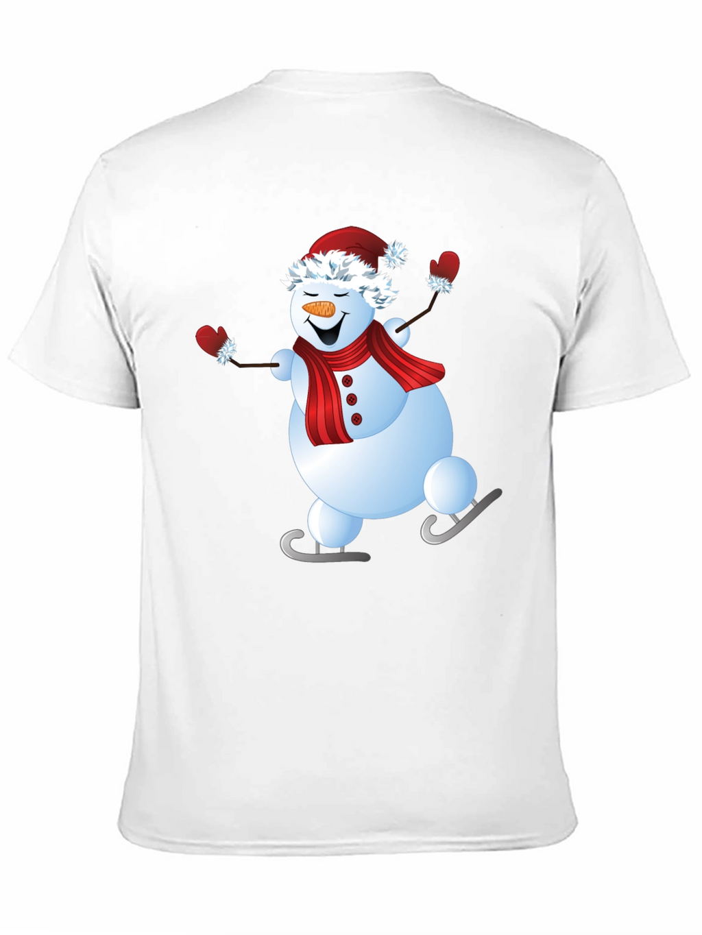 Snowman Ice Skating Holiday Graphic Tee