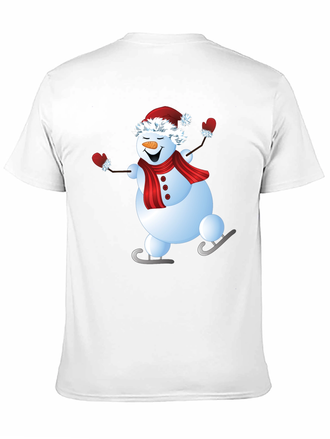 Snowman Ice Skating Holiday Graphic Tee