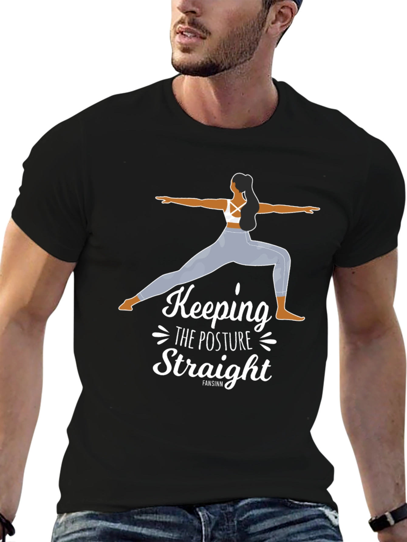 Yoga Posture Graphic Tee - Keeping the Posture Straight Shirt