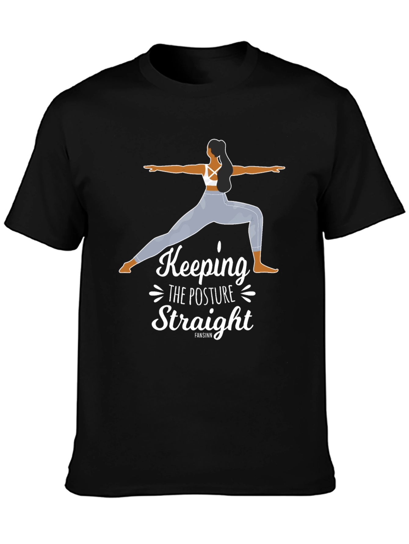 Yoga Posture Graphic Tee - Keeping the Posture Straight Shirt