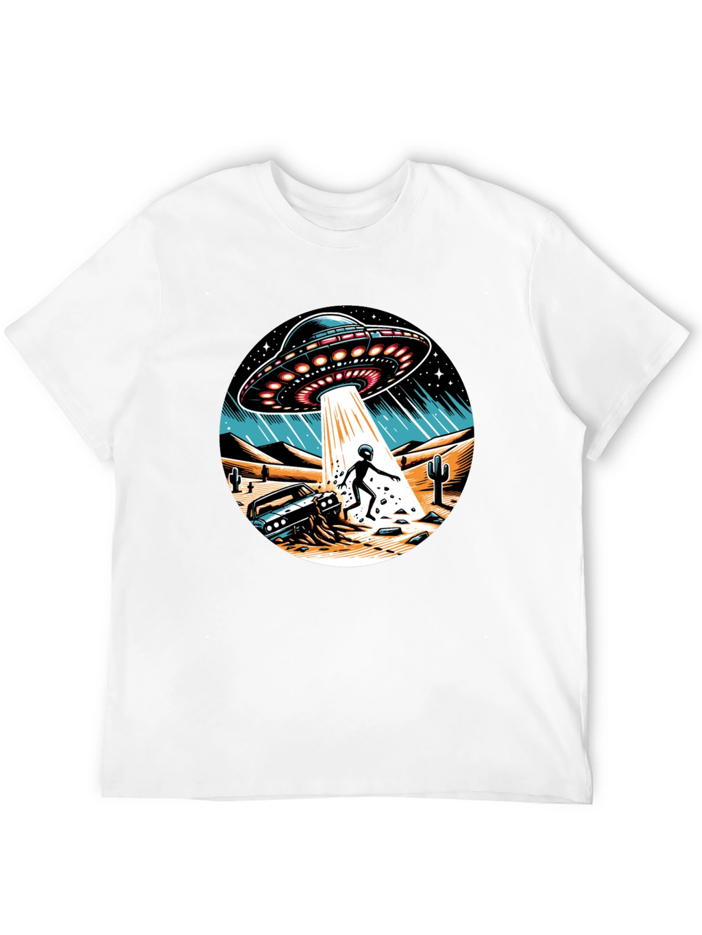 UFO Abduction Graphic T-Shirt