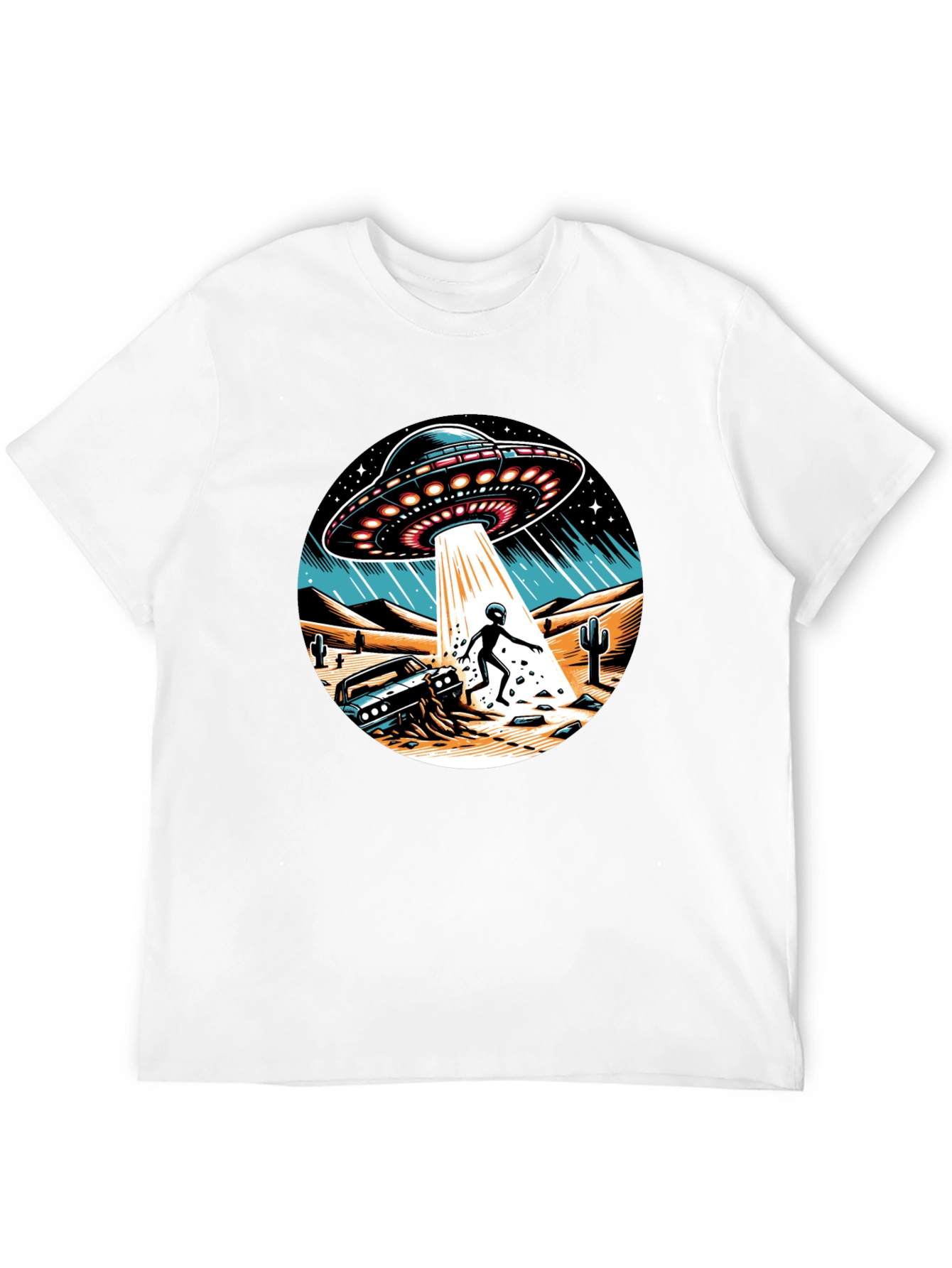 UFO Abduction Graphic T-Shirt