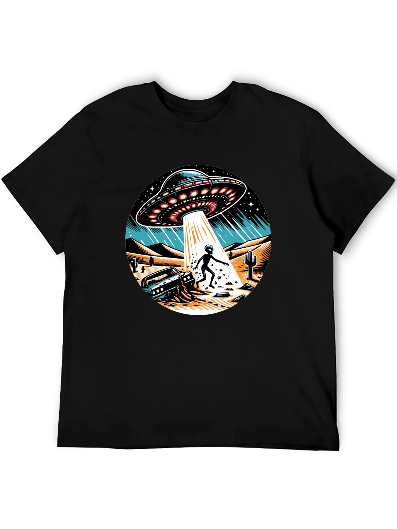 UFO Abduction Graphic T-Shirt