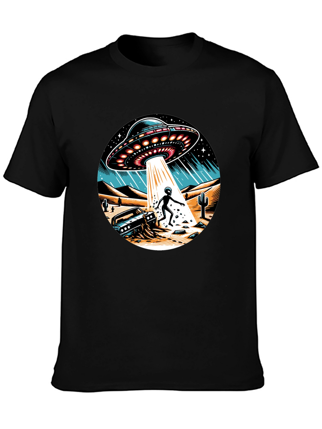 UFO Abduction Graphic T-Shirt