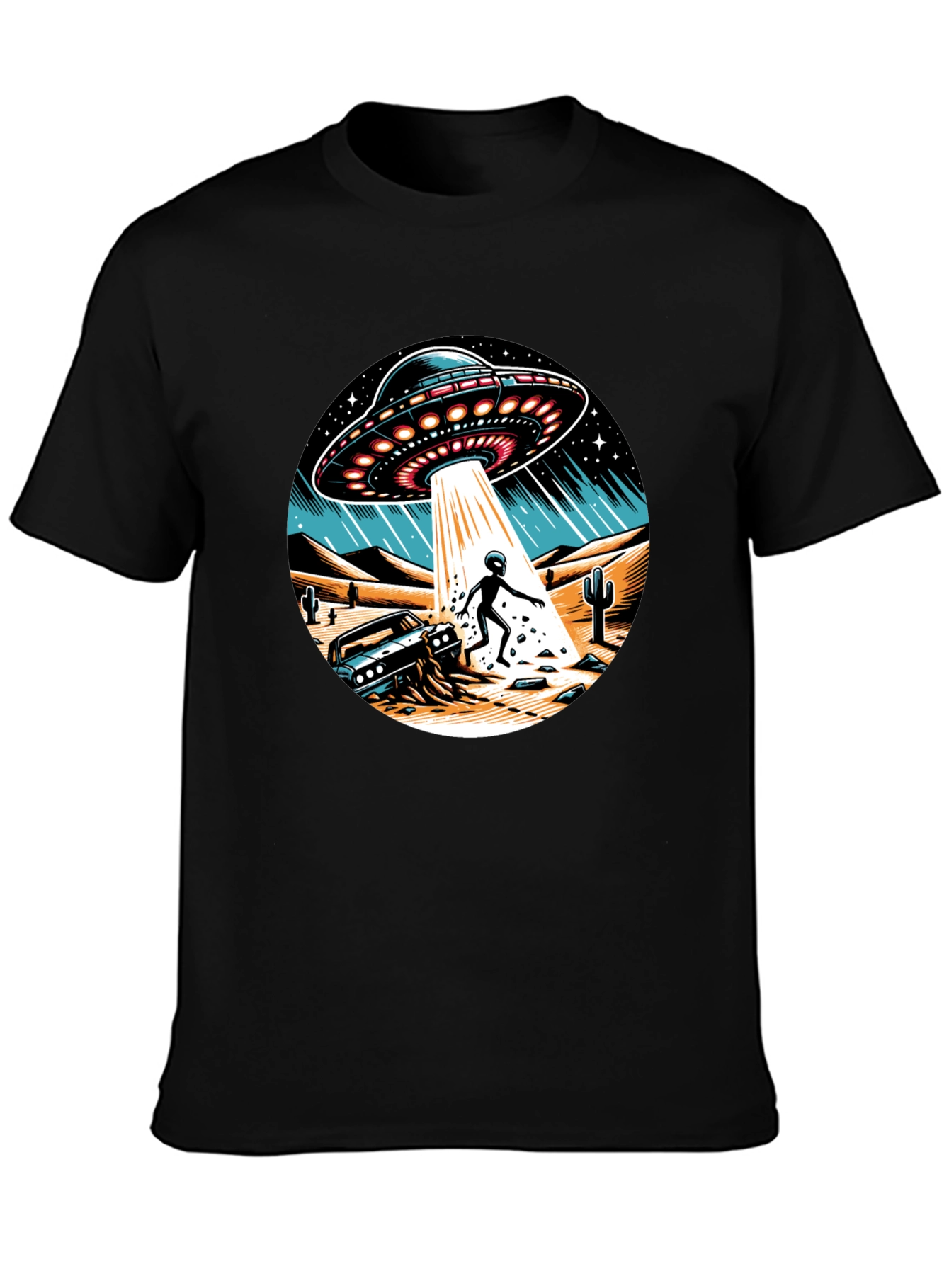 UFO Abduction Graphic T-Shirt