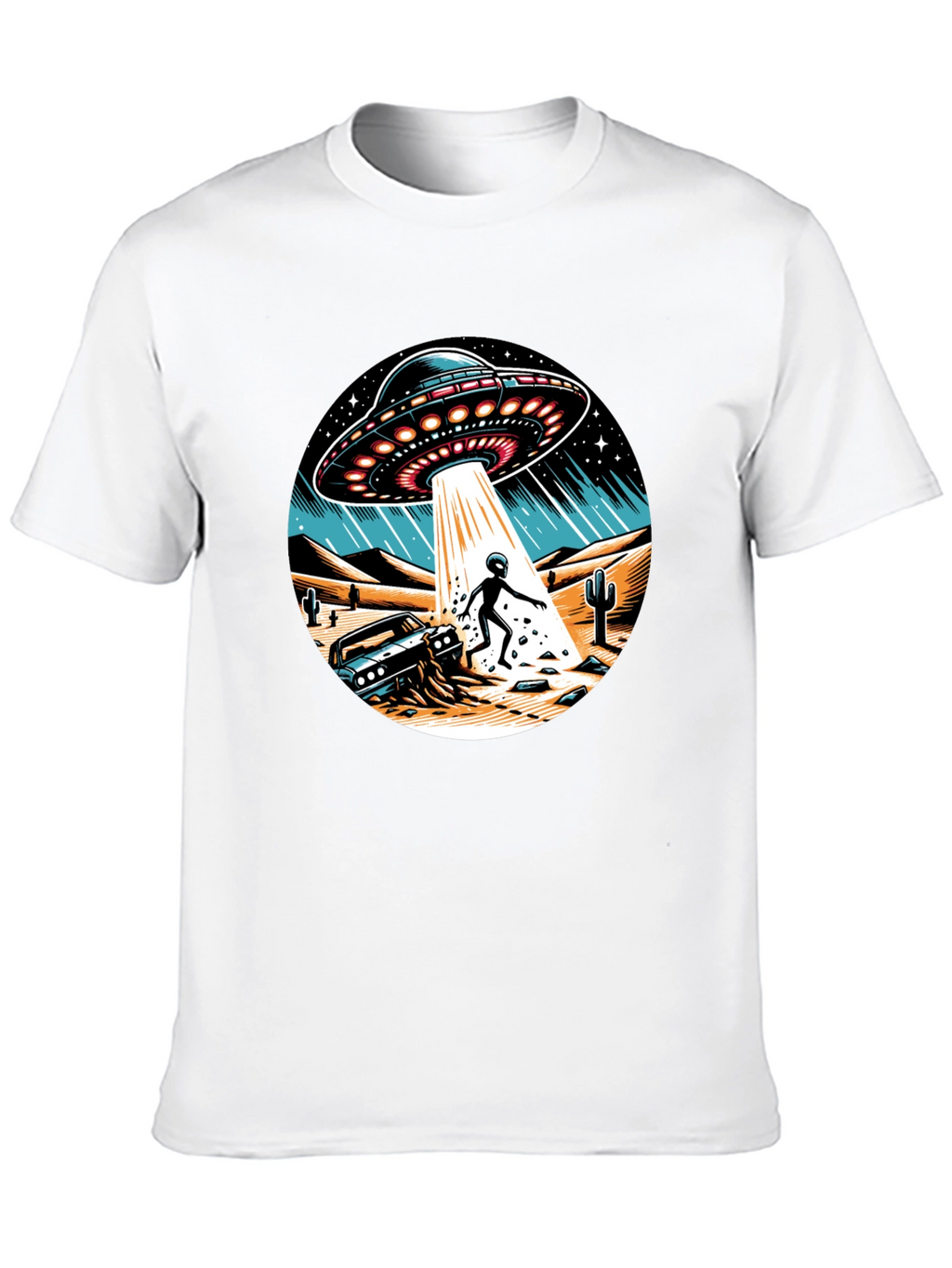 UFO Abduction Graphic T-Shirt
