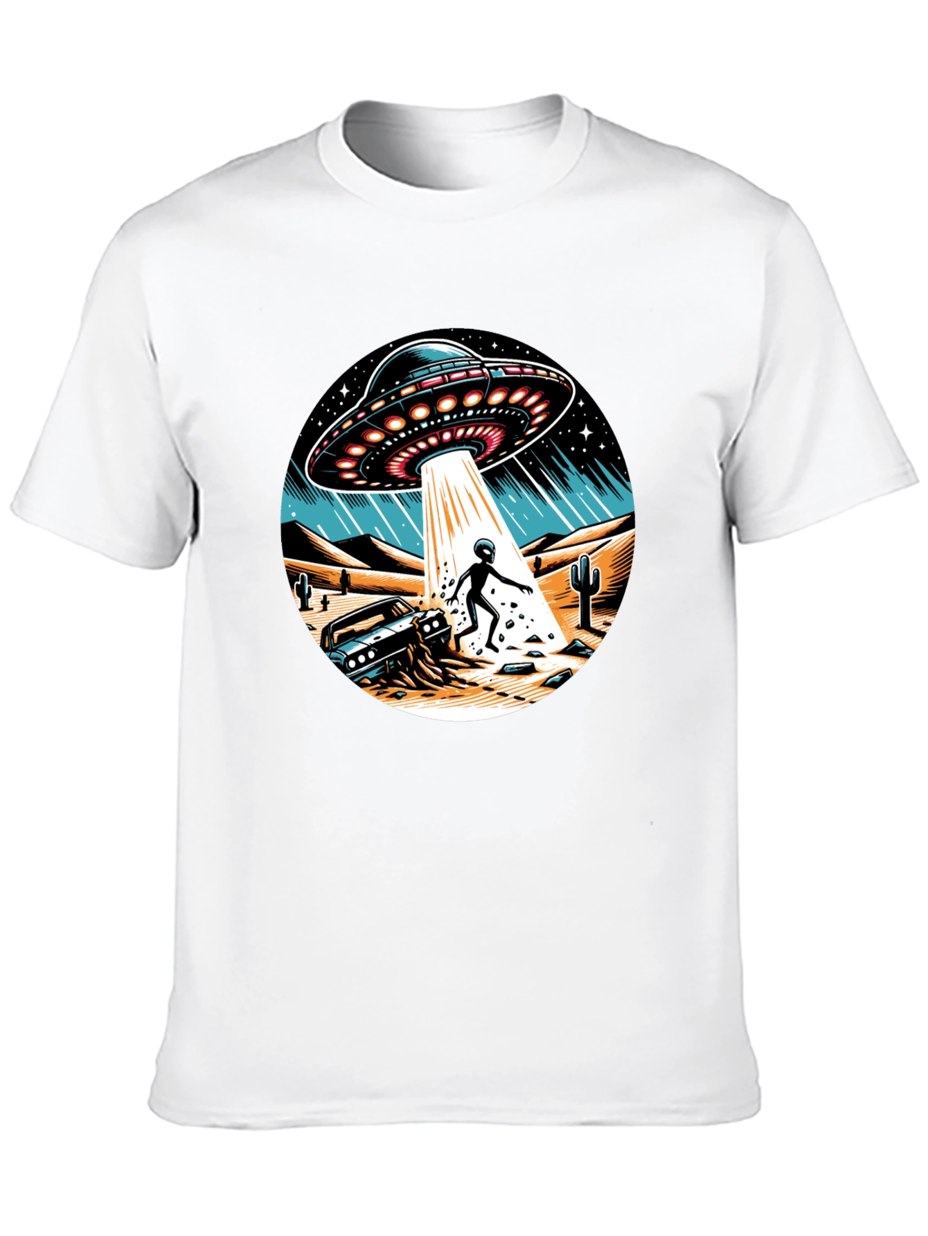 UFO Abduction Graphic T-Shirt