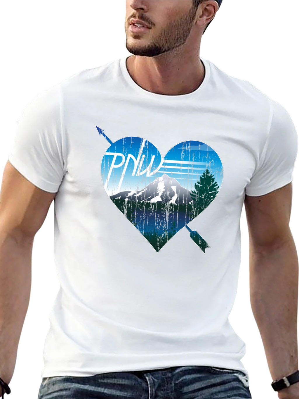 PNW Heart Arrow T-Shirt - Pacific Northwest Love