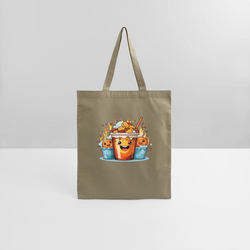 A cute kawaii style cinema soda cup with a smiling
