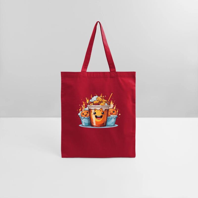 A cute kawaii style cinema soda cup with a smiling