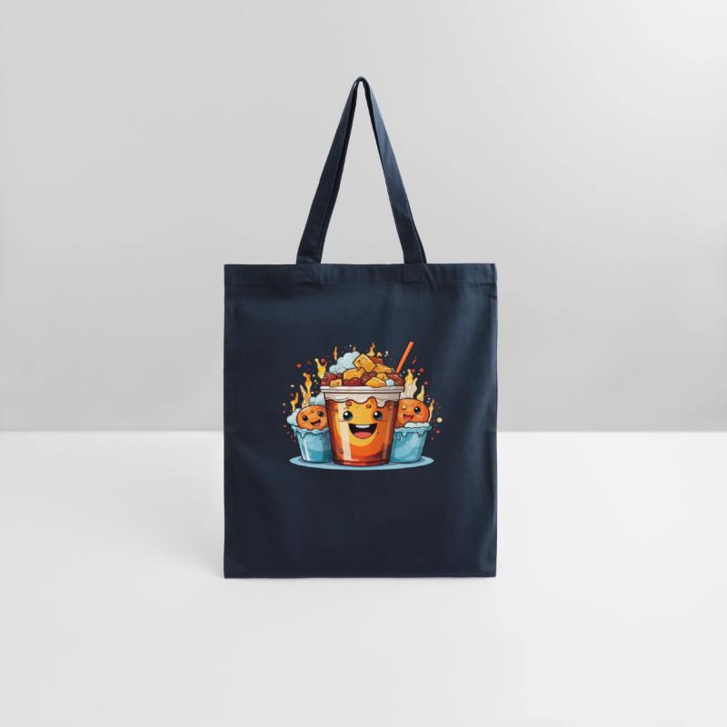 A cute kawaii style cinema soda cup with a smiling