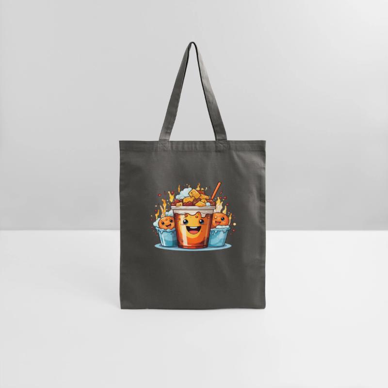 A cute kawaii style cinema soda cup with a smiling
