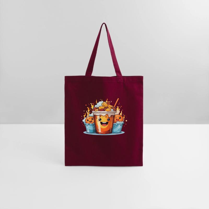 A cute kawaii style cinema soda cup with a smiling