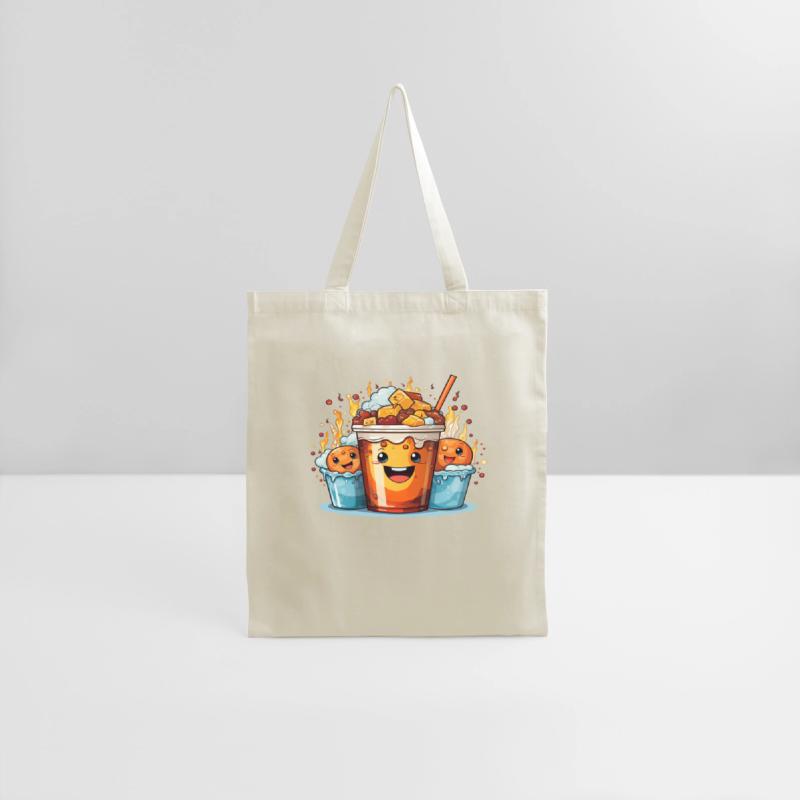 A cute kawaii style cinema soda cup with a smiling