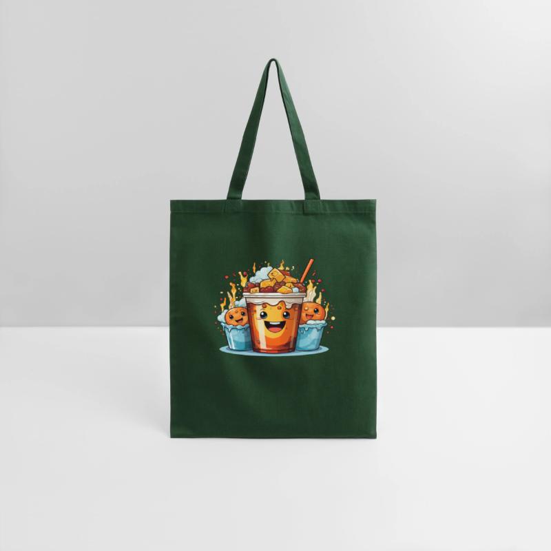 A cute kawaii style cinema soda cup with a smiling