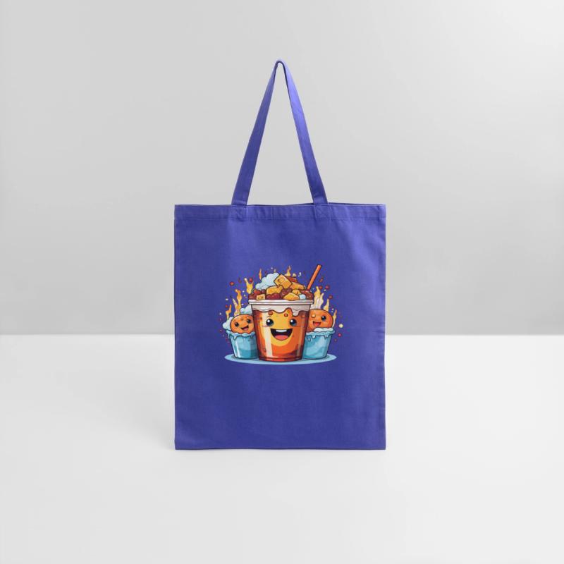 A cute kawaii style cinema soda cup with a smiling