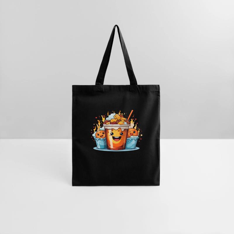 A cute kawaii style cinema soda cup with a smiling