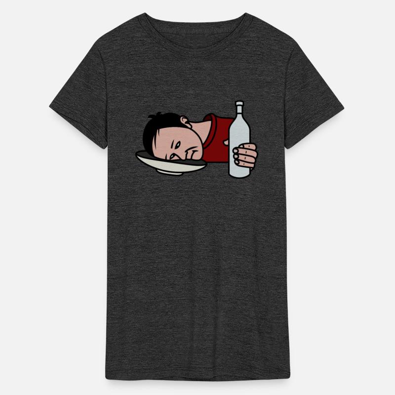 A drunk man with a bottle in his hand