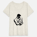 A Muscular Man, Cradling A Cat T-Shirt