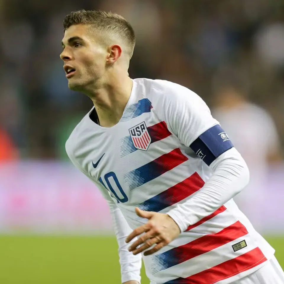 2018 U.S Home White Retro Soccer Jersey Detail 1