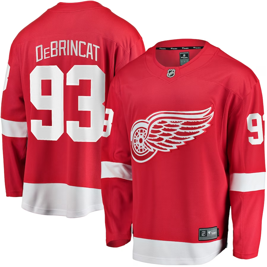 Men's Detroit Red Wings Alex DeBrincat #93 Red Home Breakaway Player Jerseys