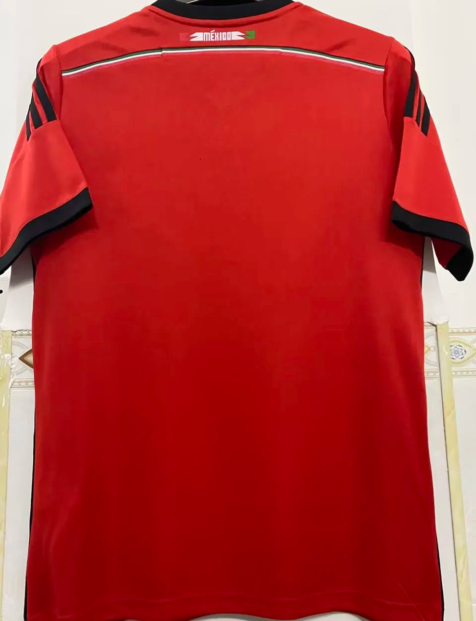 2014 Mexico Away Orange Retro Soccer Jersey Back