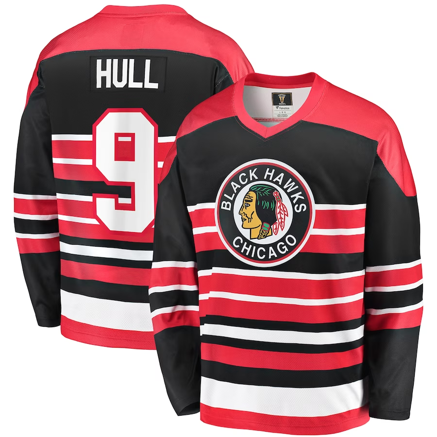 Men's Chicago Blackhawks Bobby Hull #9 Red Premier Breakaway Retired Player Jerseys