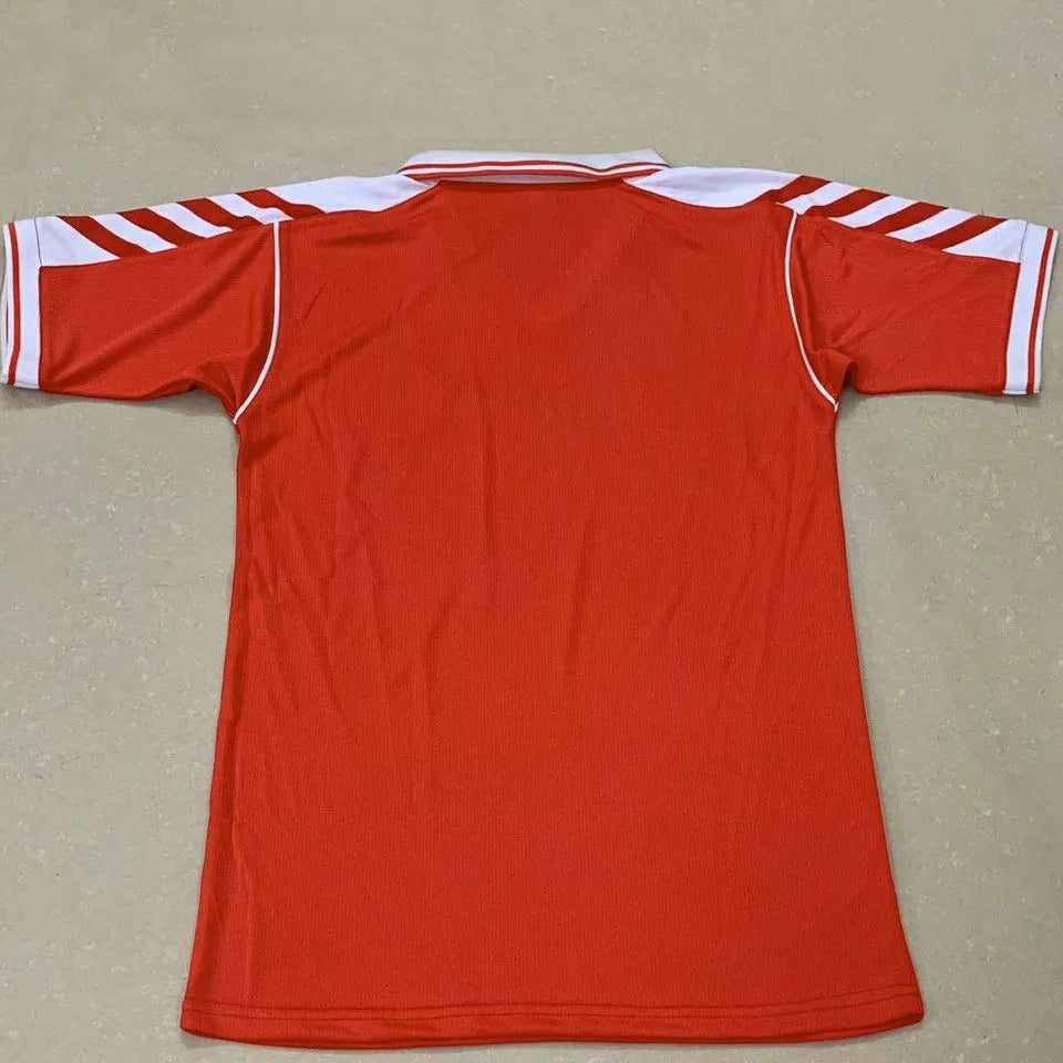 1998 Denmark Home Red Retro Soccer Jersey Back