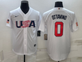 Men's 2023 World Baseball Classic #0 Adam Ottavino USA White Jerseys