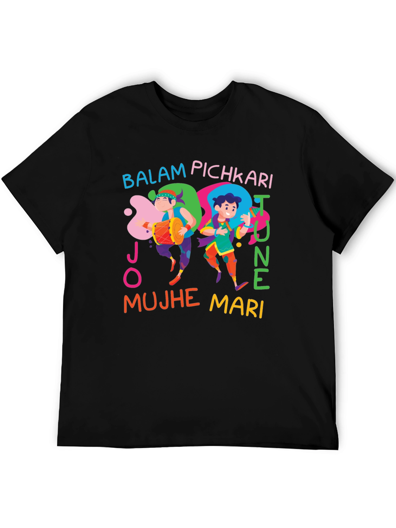 Colorful Holi T-Shirt - Balam Pichkari Design