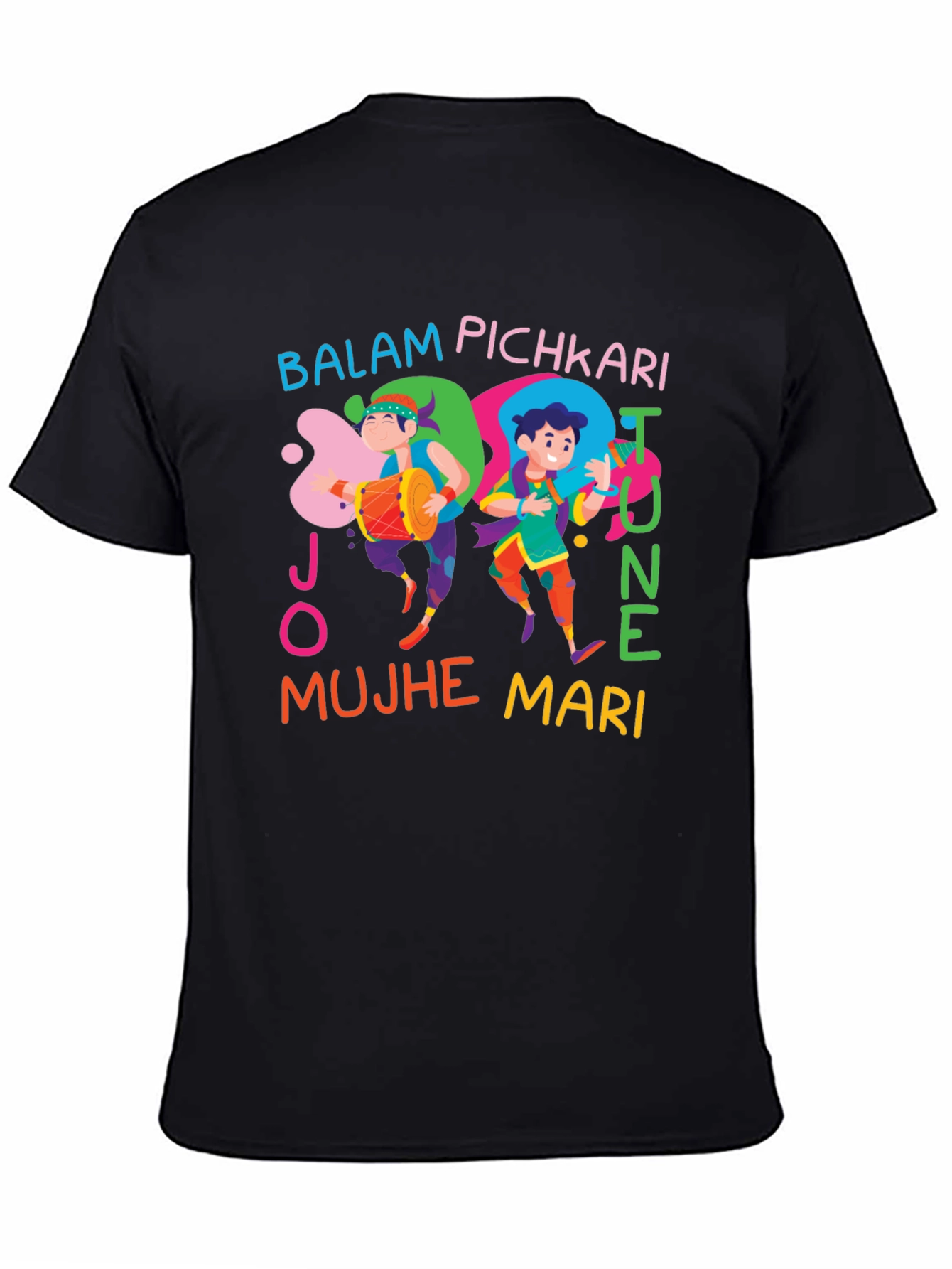 Colorful Holi T-Shirt - Balam Pichkari Design