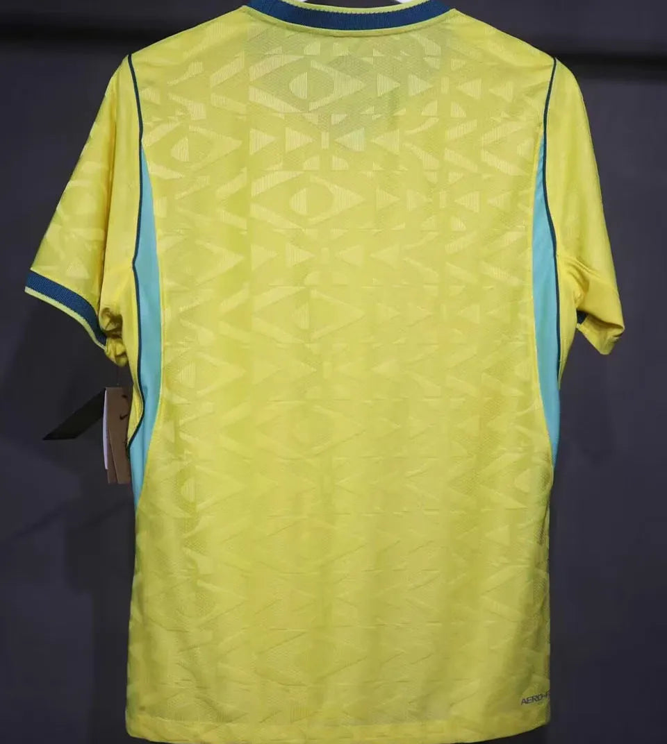 NEYMAR JR #10 Brazil Home Yellow Player Version Soccer Jersey 2026/27 ★★ Detail 1
